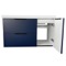 Blue Wall Mounted Bathroom Vanity, Modern, 36